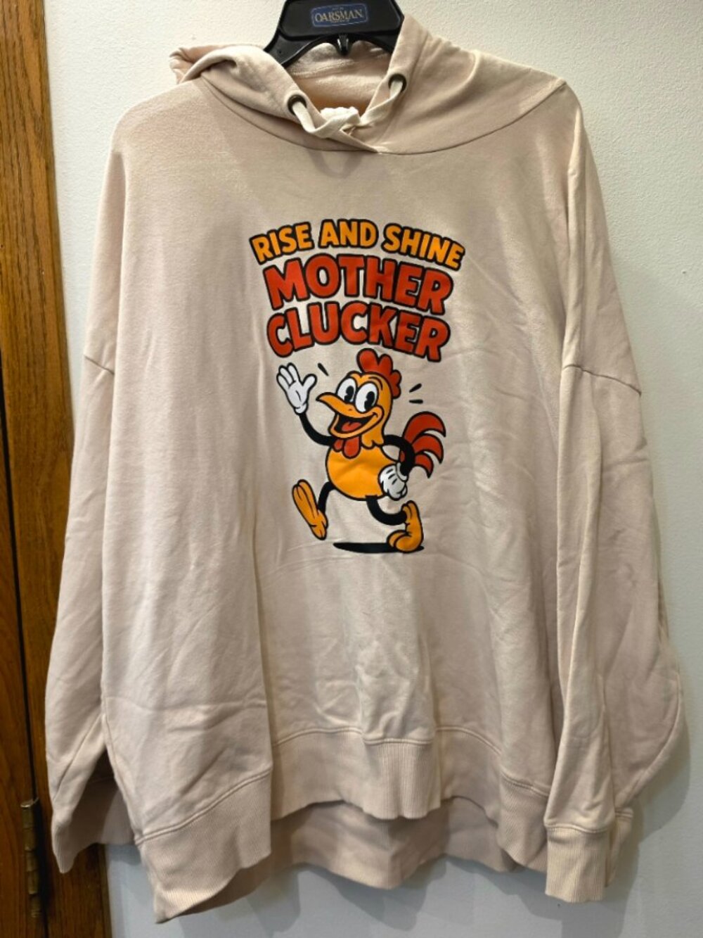 Rise & Shine Mother Clucker Hoodie XXL Funny Graphic Buffalo David Bitton